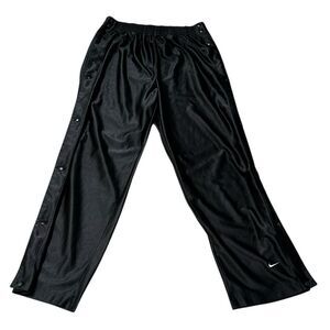 Vintage 90s Nike Tearaway Snap Pants Black L 12-14”
